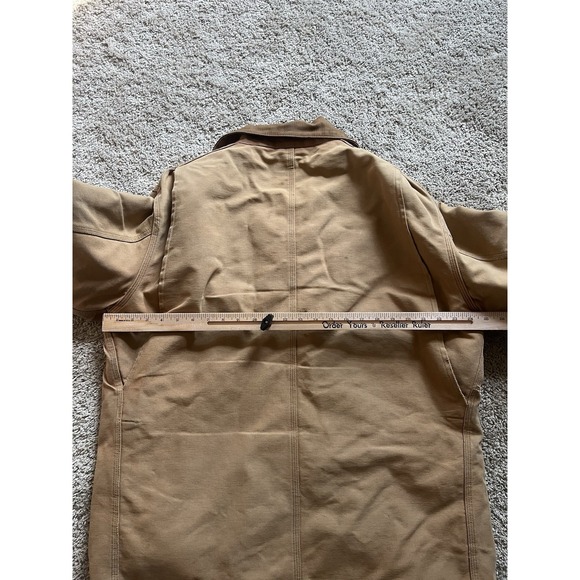 VTG Carhartt Mens Heavy Khaki‎ Canvas Barn Coat Mens XL USA Made Distressed - Picture 13 of 16